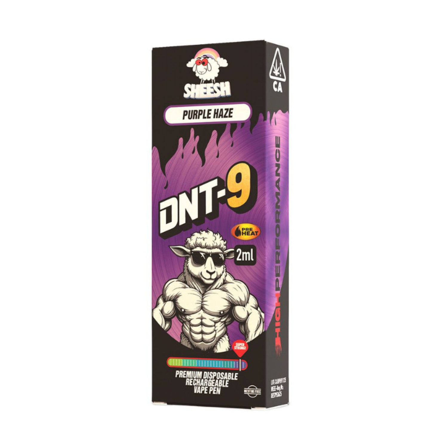 Sheesh DNT-9 Premium Einweg und Rechargeable Vape Pen – Purple Haze, 2 ml