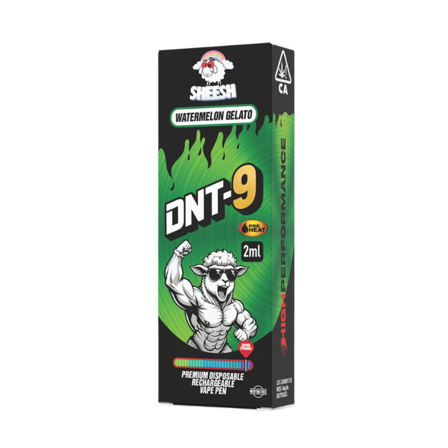 Sheesh DNT-9 Premium Einweg und Rechargeable Vape Pen – Watermelon Gelato, 2 ml