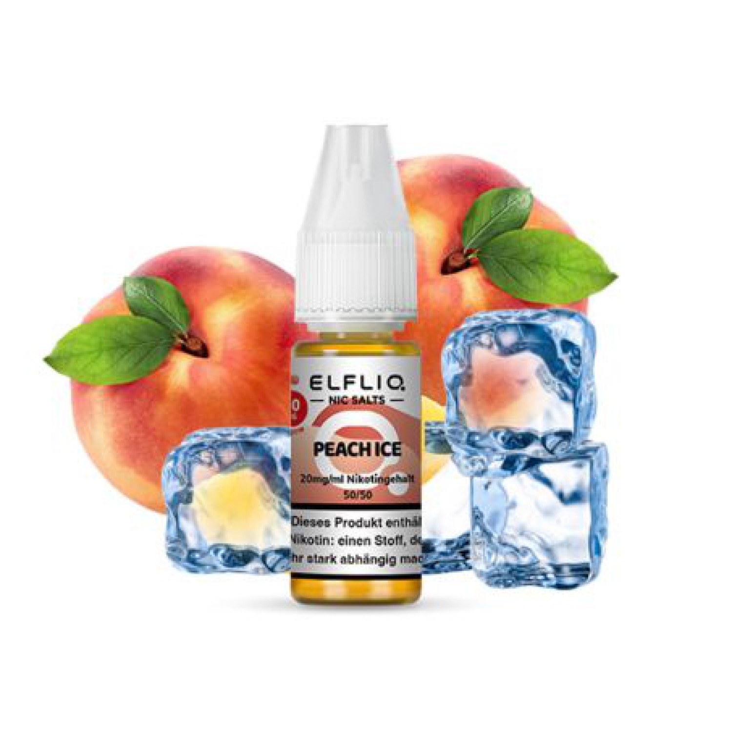 ELFBAR Elfliq 20mg " Peach Ice " Nitotinsalz Liquid 10ml