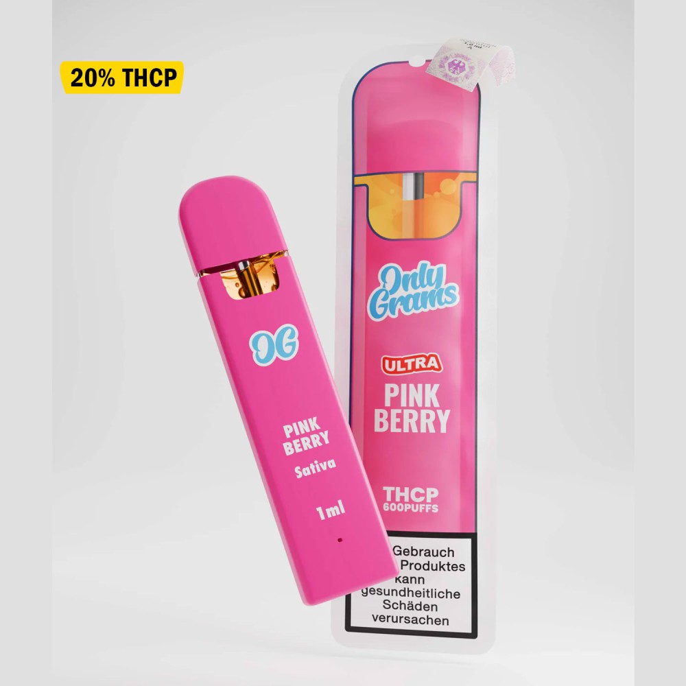 Only Grams Pink Berry 600 Puffs 20% THCP 1ml