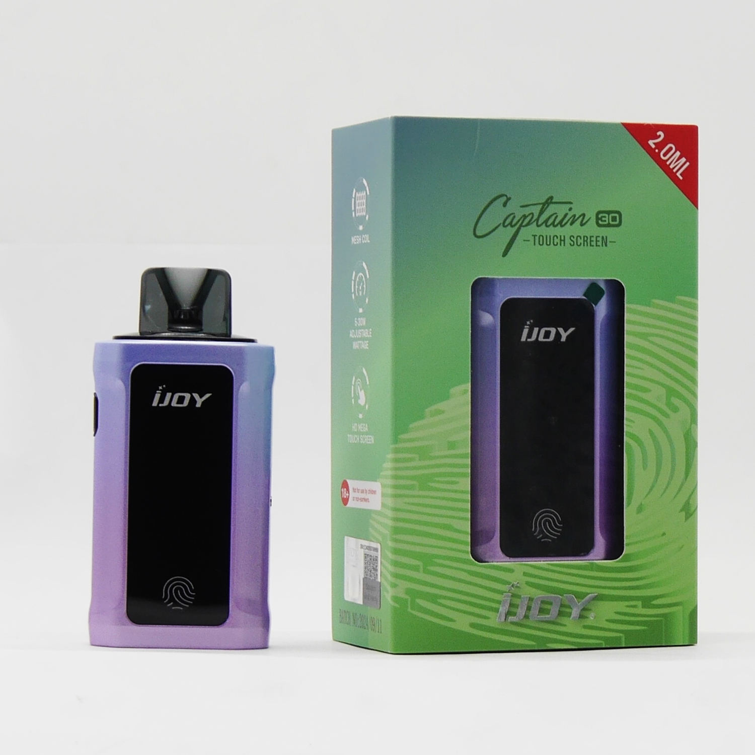 IJOY Captian 30 Kit Purple,1050 mAh mit 2x Pod, 1x USB Kabel & 1x Halsband