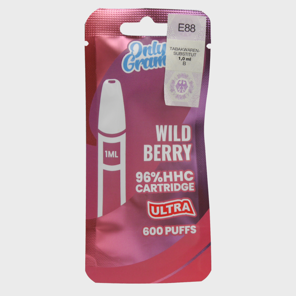 Only Grams Kartusche " Pink Berry/ Bild Berry " HHC 96% ,600 Puff 1ml