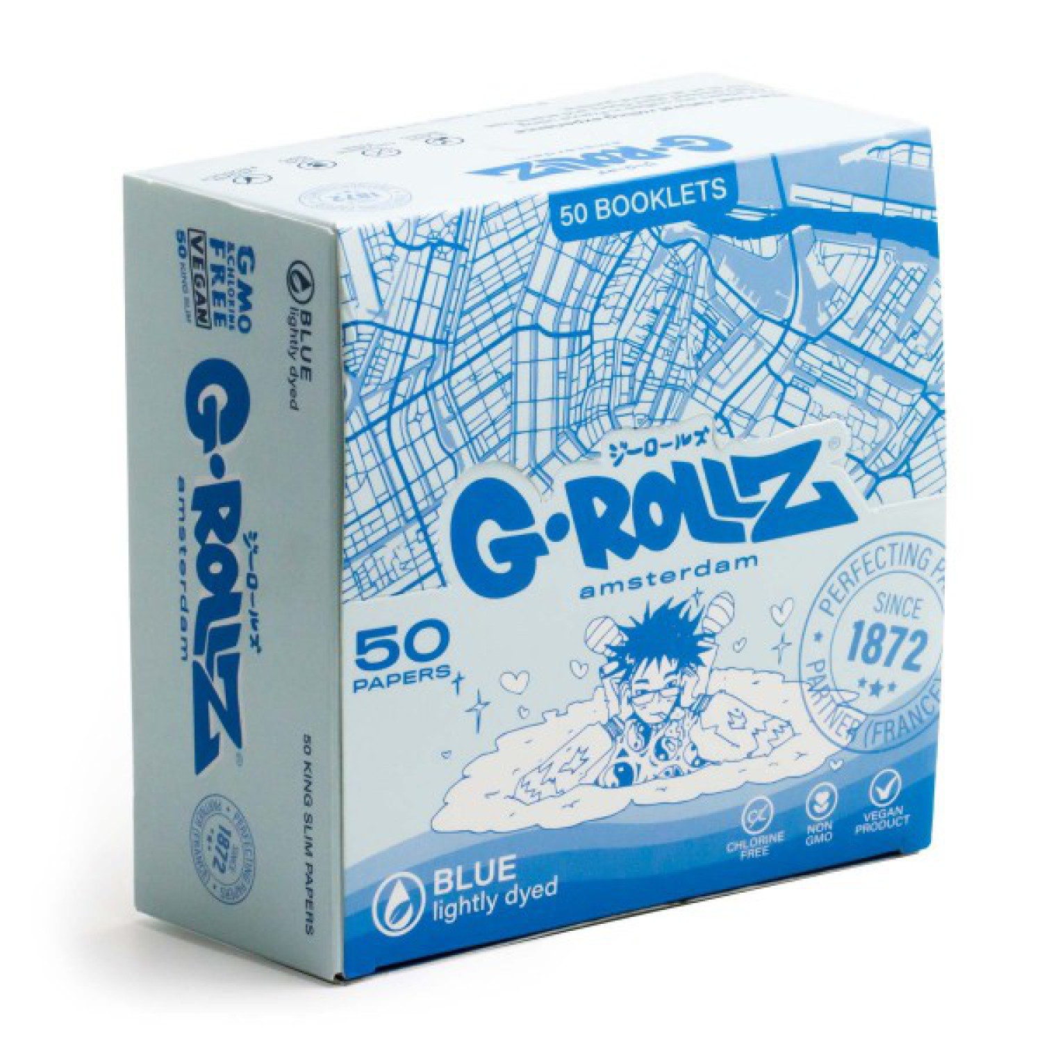 G-ROLLZ | Lightly Dyed Blue - 50 KS Papers (50 Booklets Display)