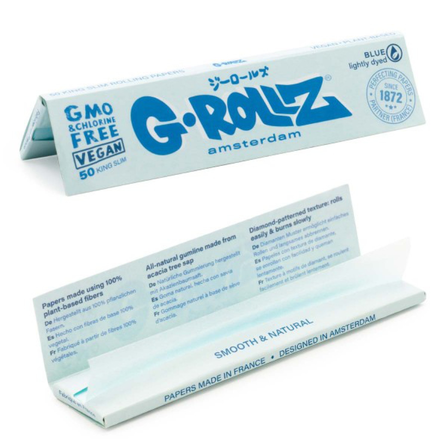 G-ROLLZ | Lightly Dyed Blue - 50 KS Papers (50 Booklets Display)