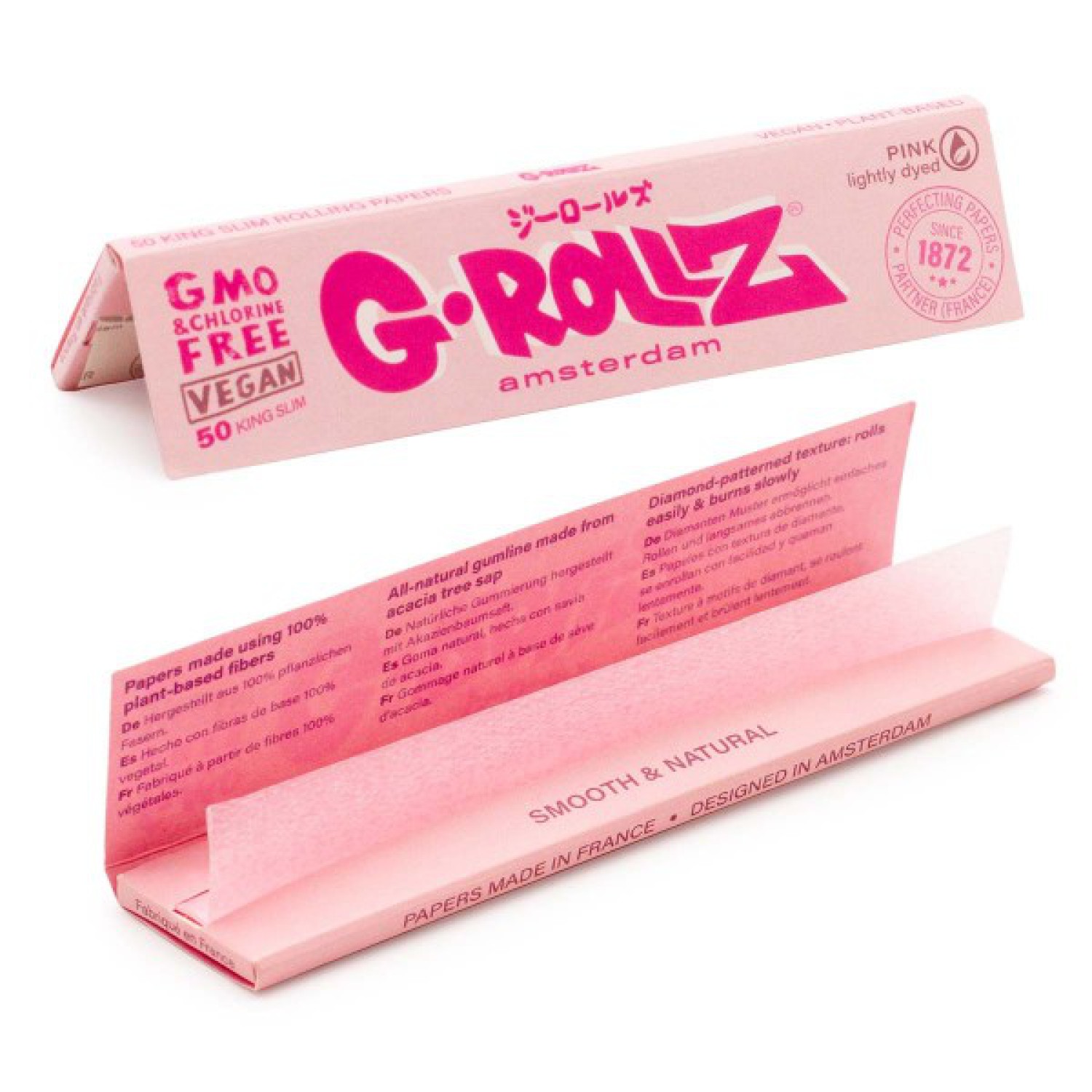 G-ROLLZ | Lightly Dyed Pink - 50 KS Papers (50 Booklets Display)
