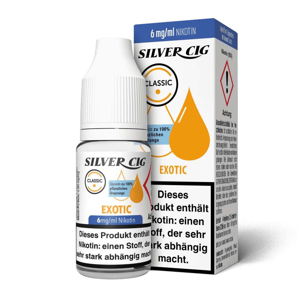 E-Liquid Silver Cig " Exotic " 6mg Nikotin 10ml