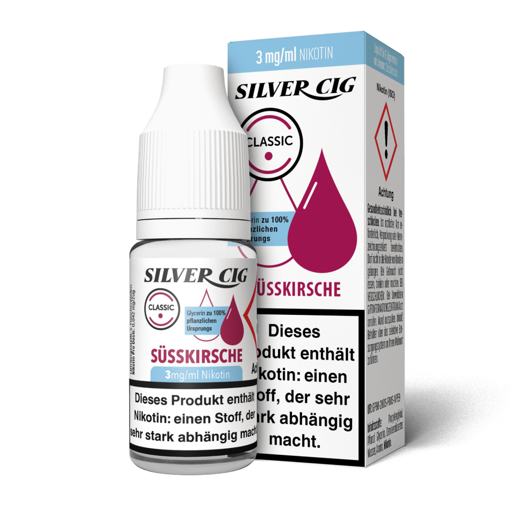 E-Liquid Silver Cig " SüssKirsche "3mg Nikotin 10ml