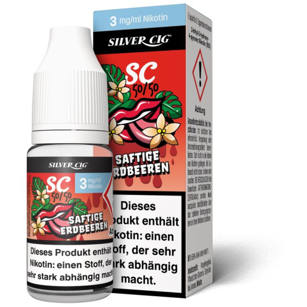 E-Liquid " Saftige Erdbeeren "3mg Nikotin 10ml.