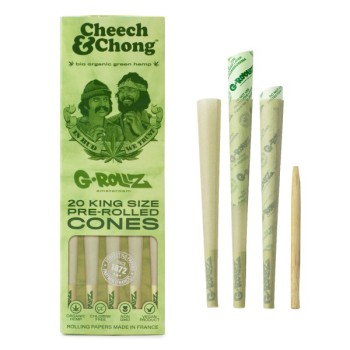 G-ROLLZ | Cheech & Chong(TM) - Organic Green Hemp - 20 KS Cones