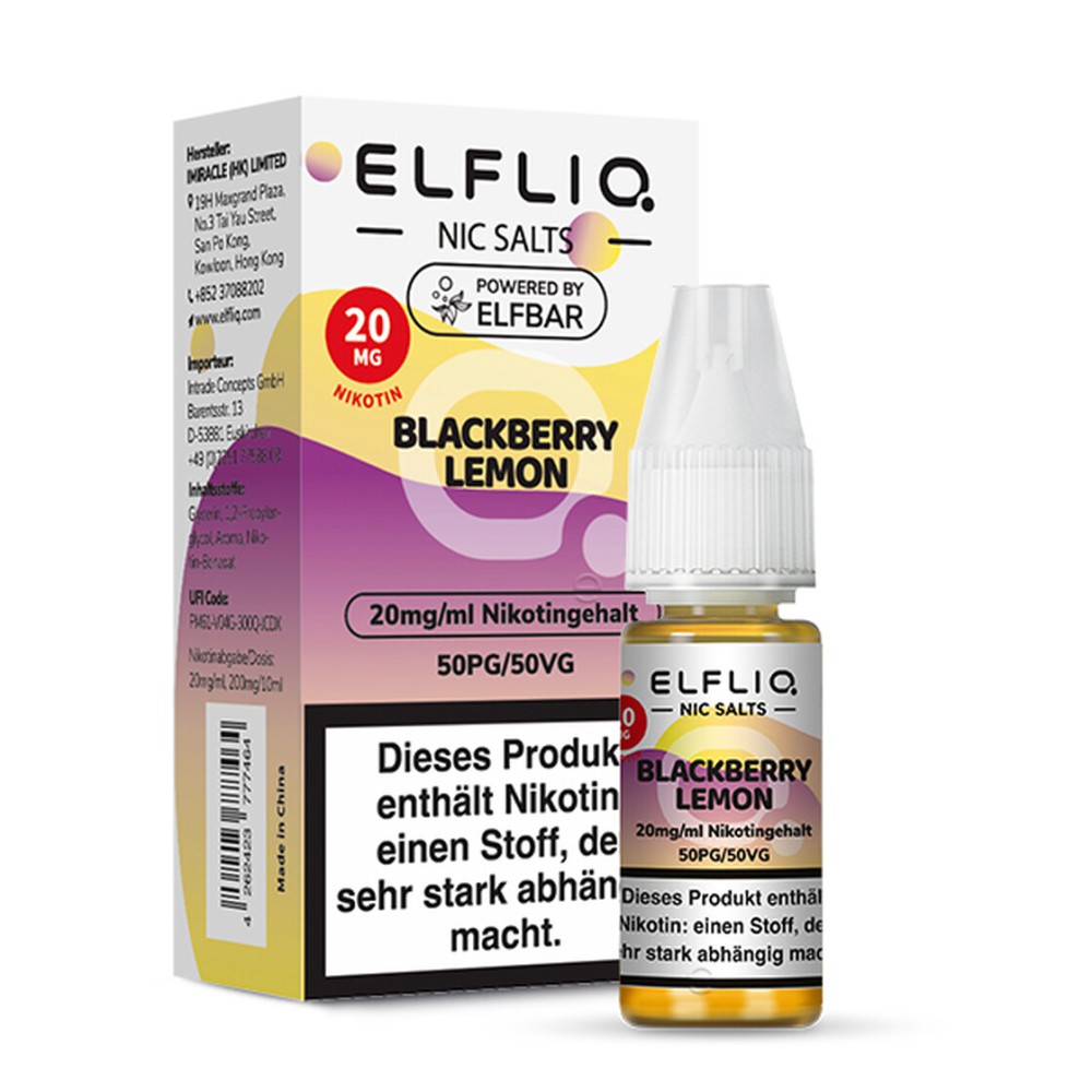 ELFBAR Elfliq 20mg "Blackberry Lemon" Nikotinsalz, Liquid - 10ml