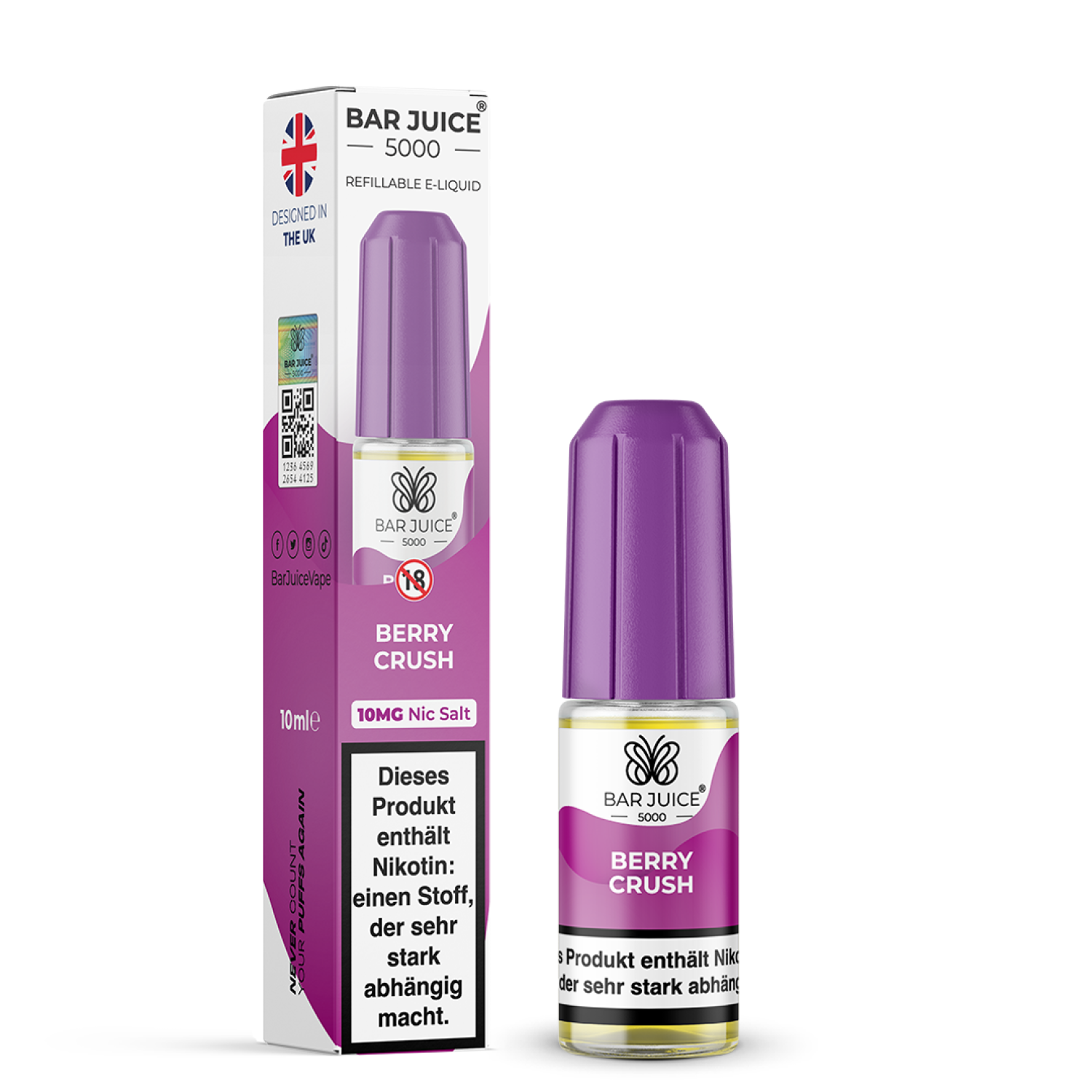 Bar Juice 5000 | Berry Crush 10mg Nic Salz Liquid - 10ml 