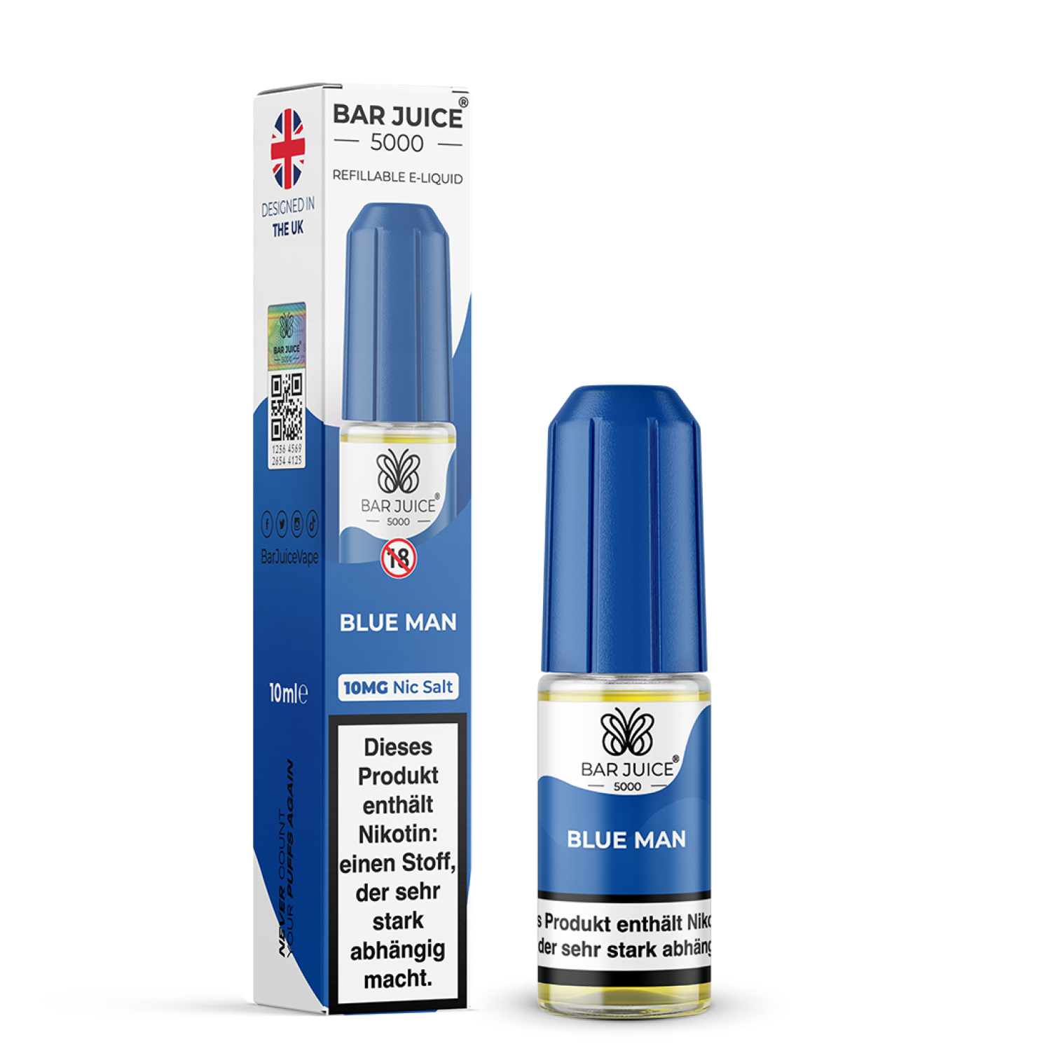 Bar Juice 5000 | Blue Man 10mg Nic Salz Liquid - 10ml 