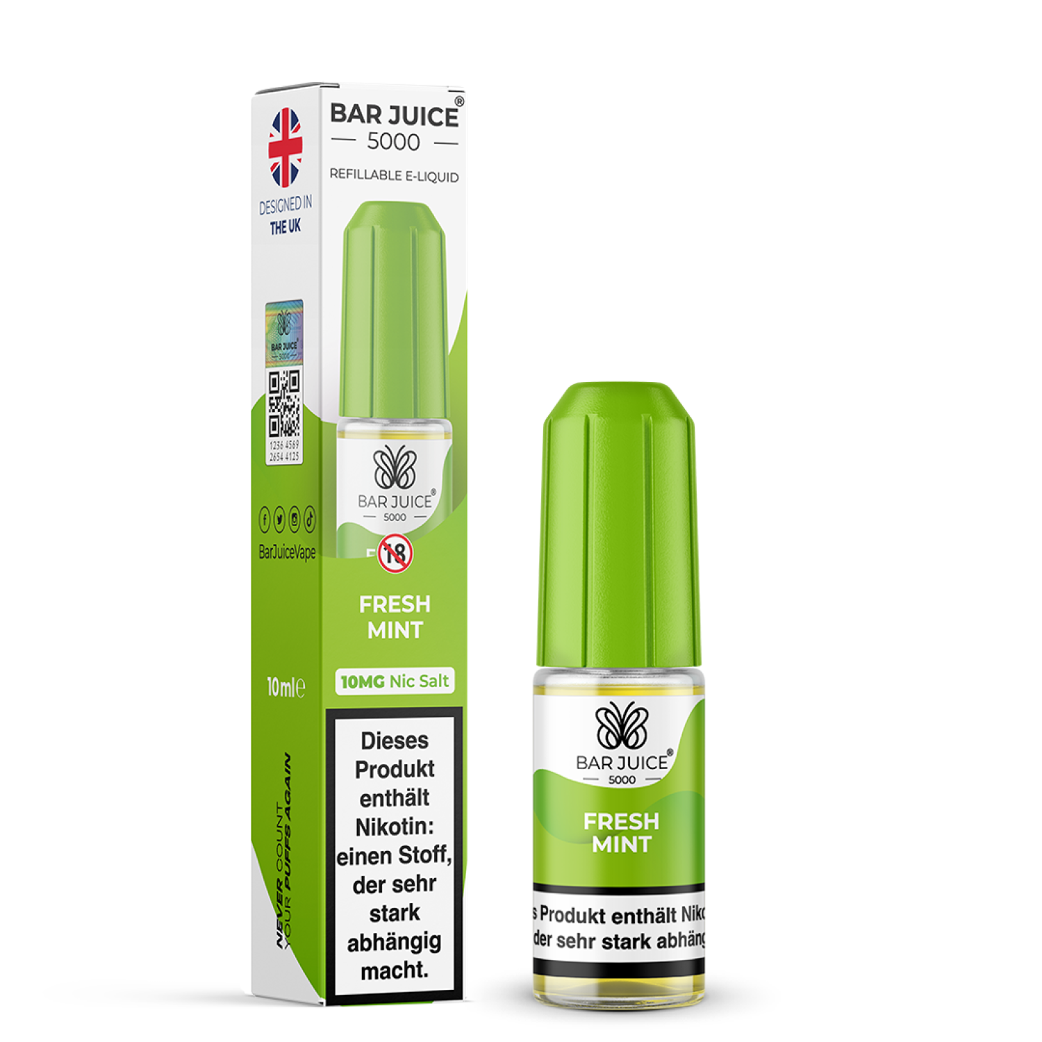 Bar Juice 5000 | Fresh Mint 10mg Nic Salz Liquid - 10ml 