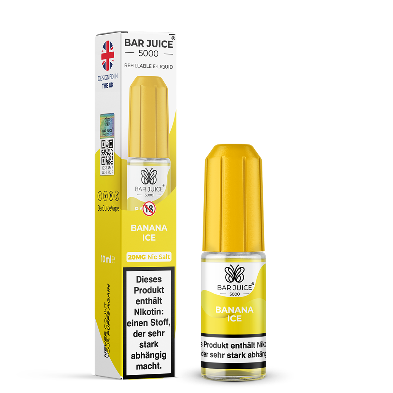 Bar Juice 5000 | 'Banana Ice' 20mg Nic Salz Liquid - 10ml