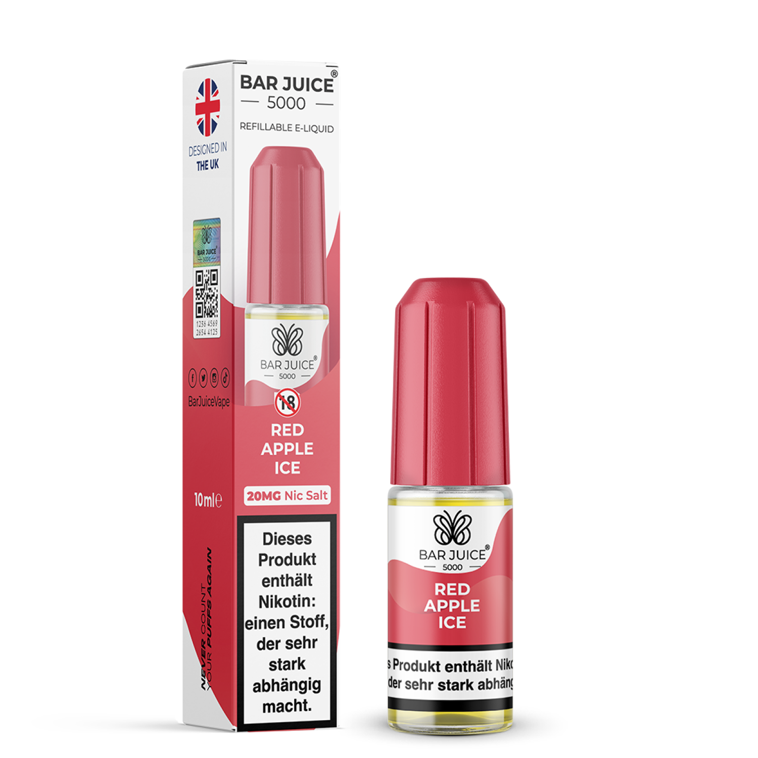 Bar Juice 5000 | 'Red Apple' 20mg Nic Salz Liquid - 10ml