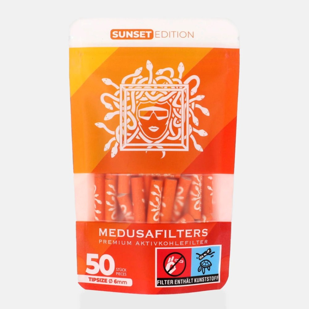 Medusa Aktivkohlefilter Slim Orange ø 6mm 50er Beutel