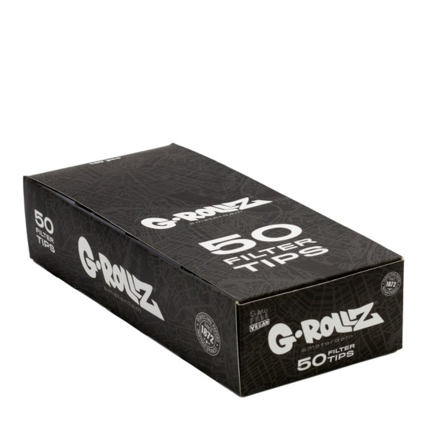 G-Rollz | Filterspitzen Weiß 2,0 cm 50 Spitzen pro Buch und 100 Bücher im Display