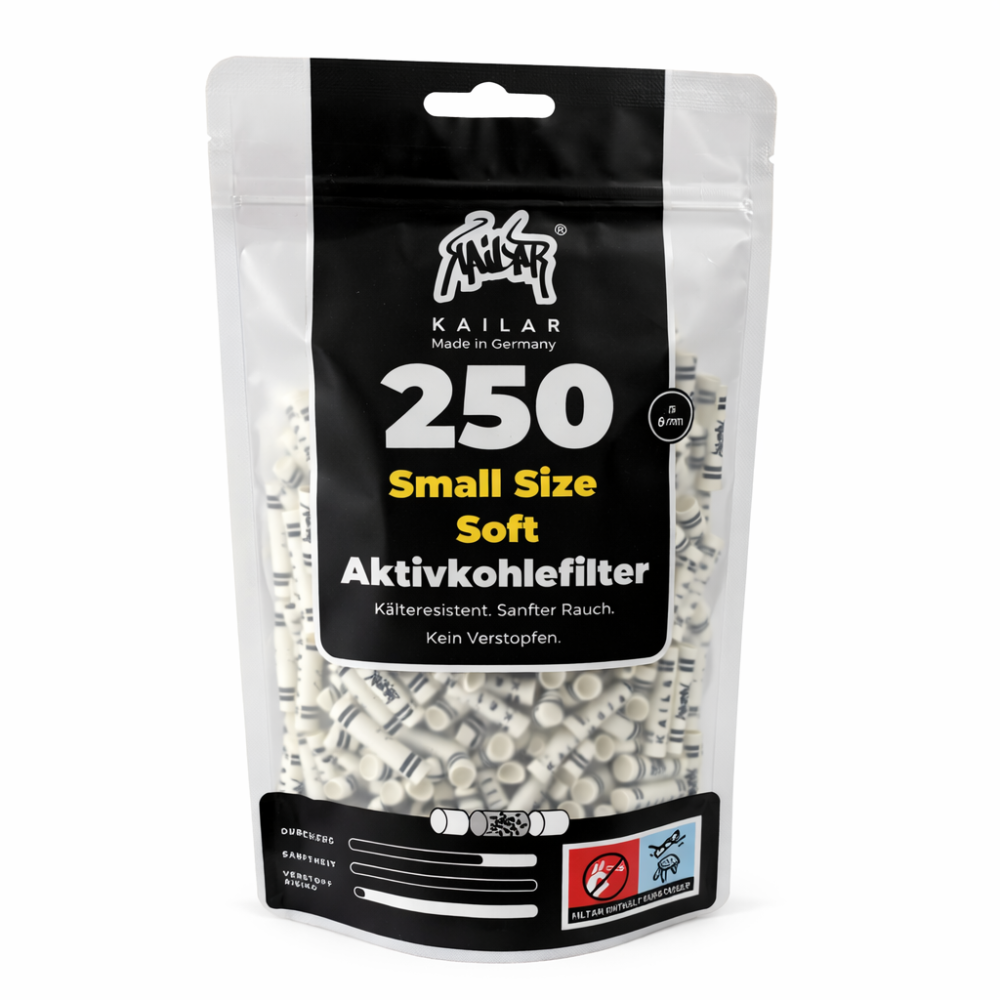 Kailar Aktivkohle-FilterSlim Ø 5.9 mm 250er Weiß
