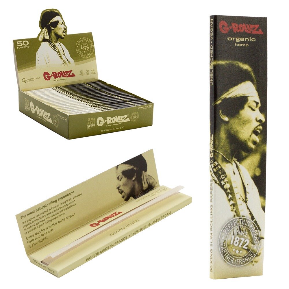 G-Rollz | 'Serenade' Organic Hemp - 50 KS Slim Papers 