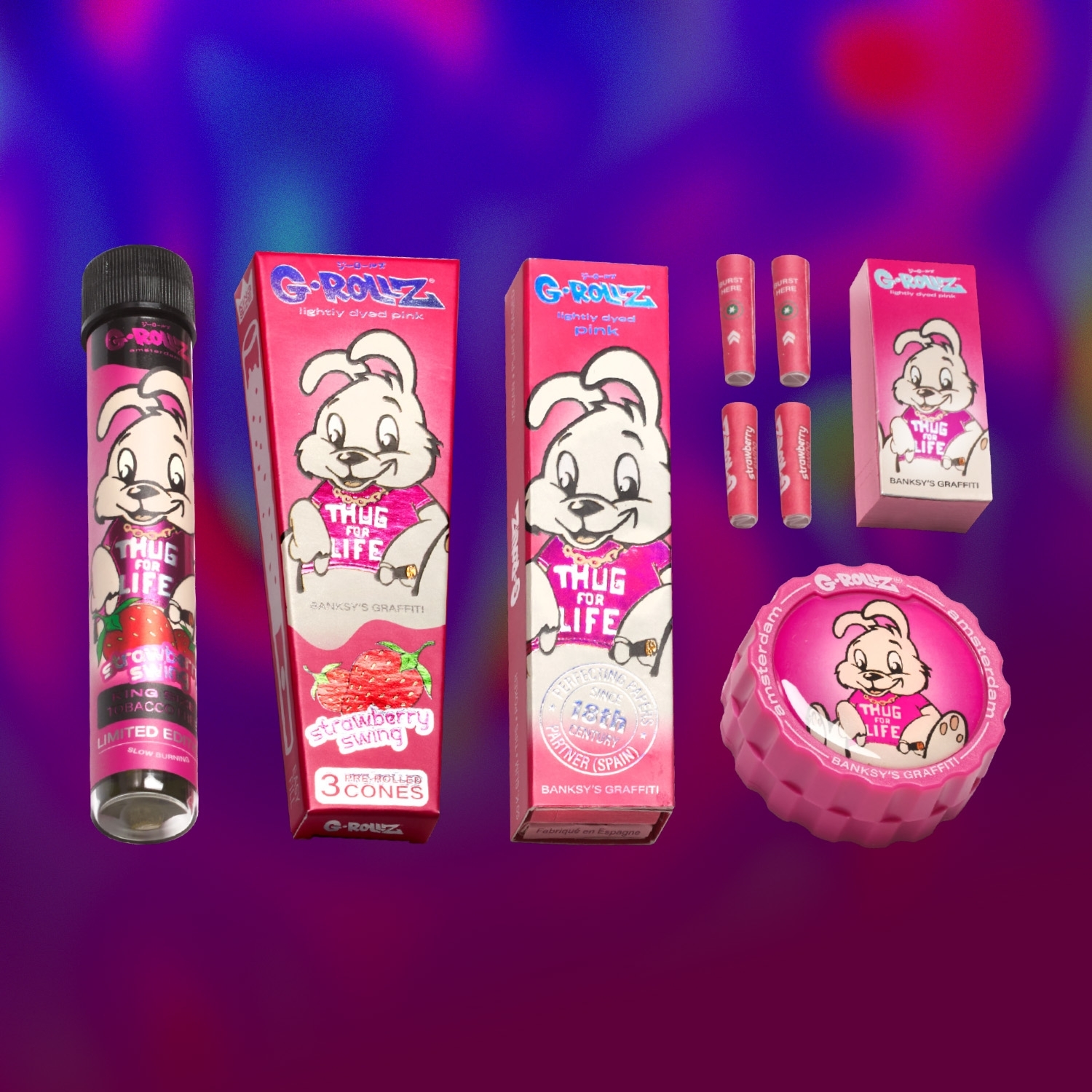 G-Rollz | Banksy's Graffiti Gift Box XS "Thug for Life" – 11-Piece Premium Smoking Kit