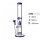 Glasbong mit 2 Perkolator | Zylindrische Form, Blau/Transparent | Höhe: 40 cm, Ø: 50 mm, Schliff: 18,8mm