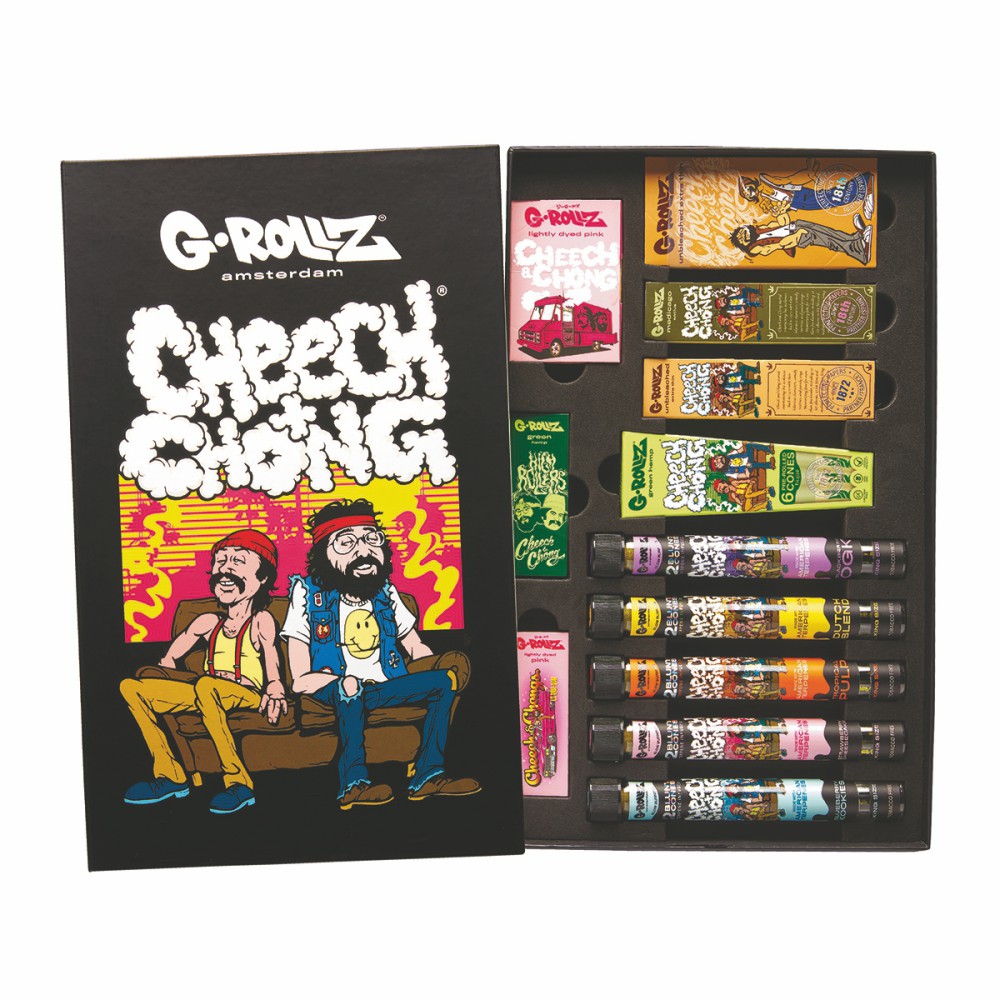 G-Rollz | Cheech & Chong Groß Geschenkbox – 17-Stück Premium-Smoking-Kit