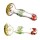 Glaspfeife mit Farbwechsel (Gelb, Grün und Rot), 9 cm, 6er-Pack