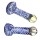 Glaspfeife mit Farbwechsel, blau/weiße Wirbel, ca. 9 cm VE-6 