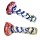 Glaspfeife, rot-weiß-blaue Wirbel ca. 9 cm, VE-6