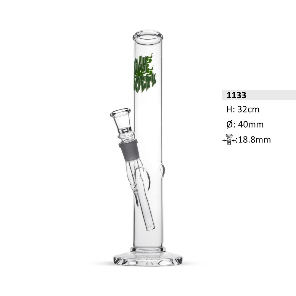 Glasbong High Society kickloch.H: 32,5cm Schliff: 18,8mm Ø: 40mm