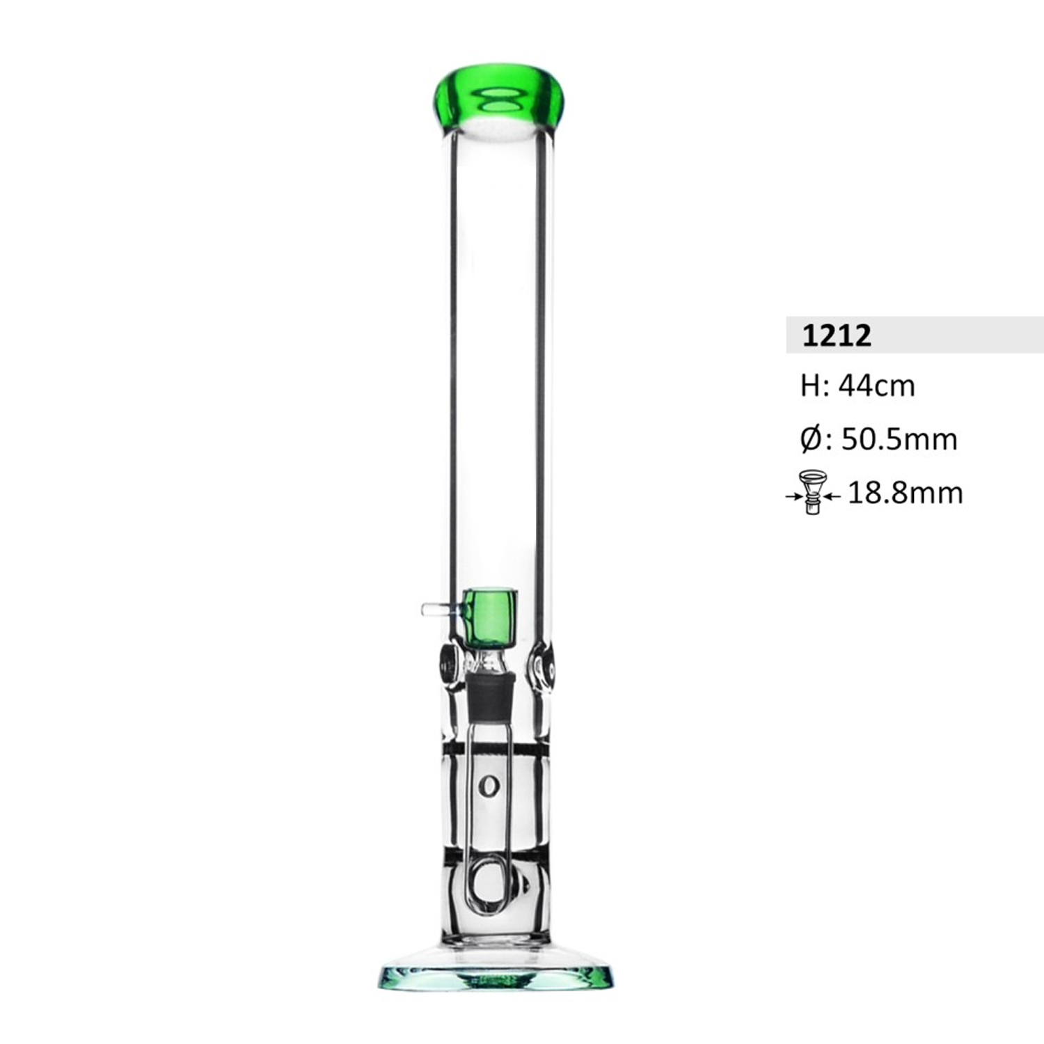 Heavy Glass 44 cm.2x honeycomb seiten chillum 18,8 m Base grün dicke 50,5mm