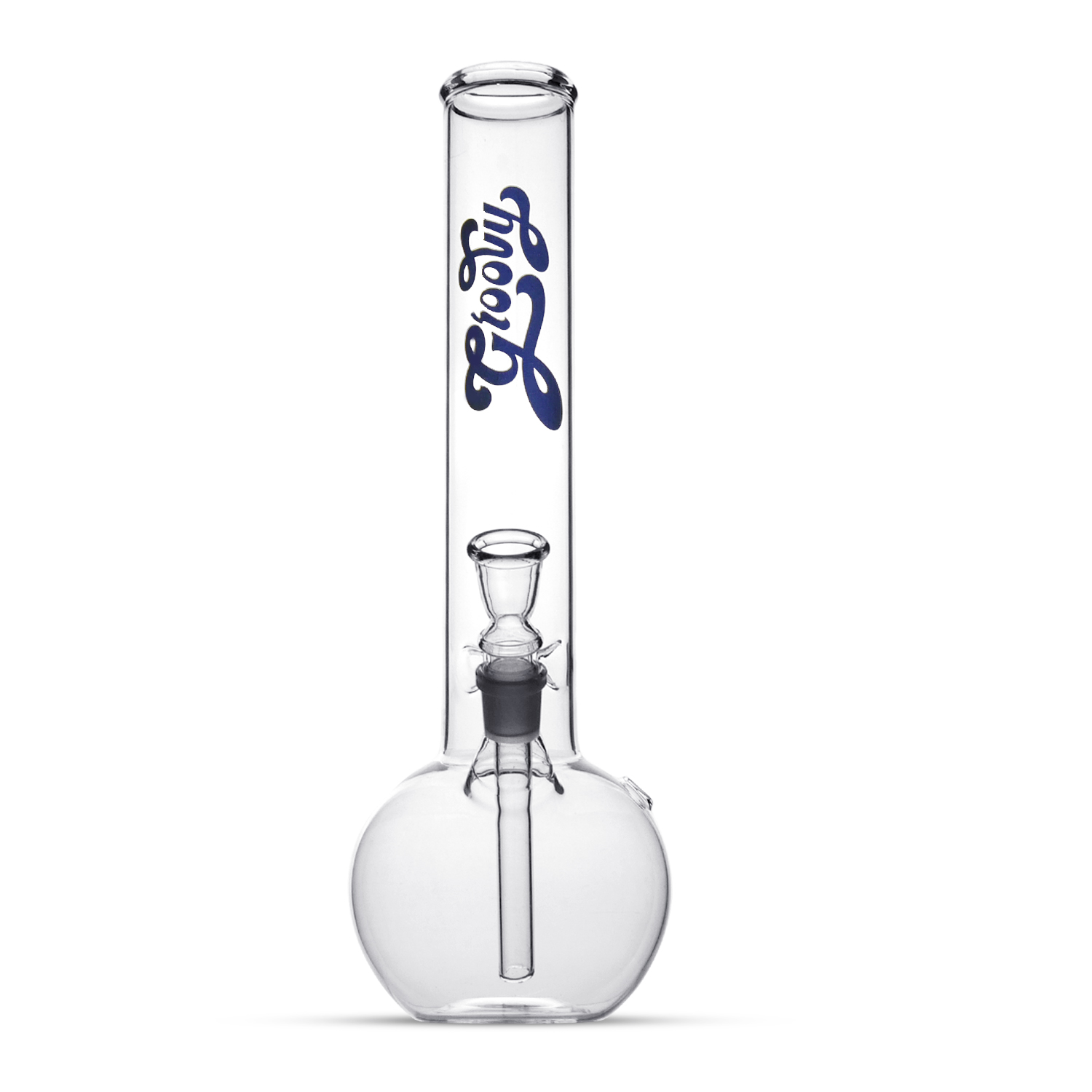 Glasbong Groovy Zylinderbong mit Bauch 18,8mm 50mm + Eis 36cm