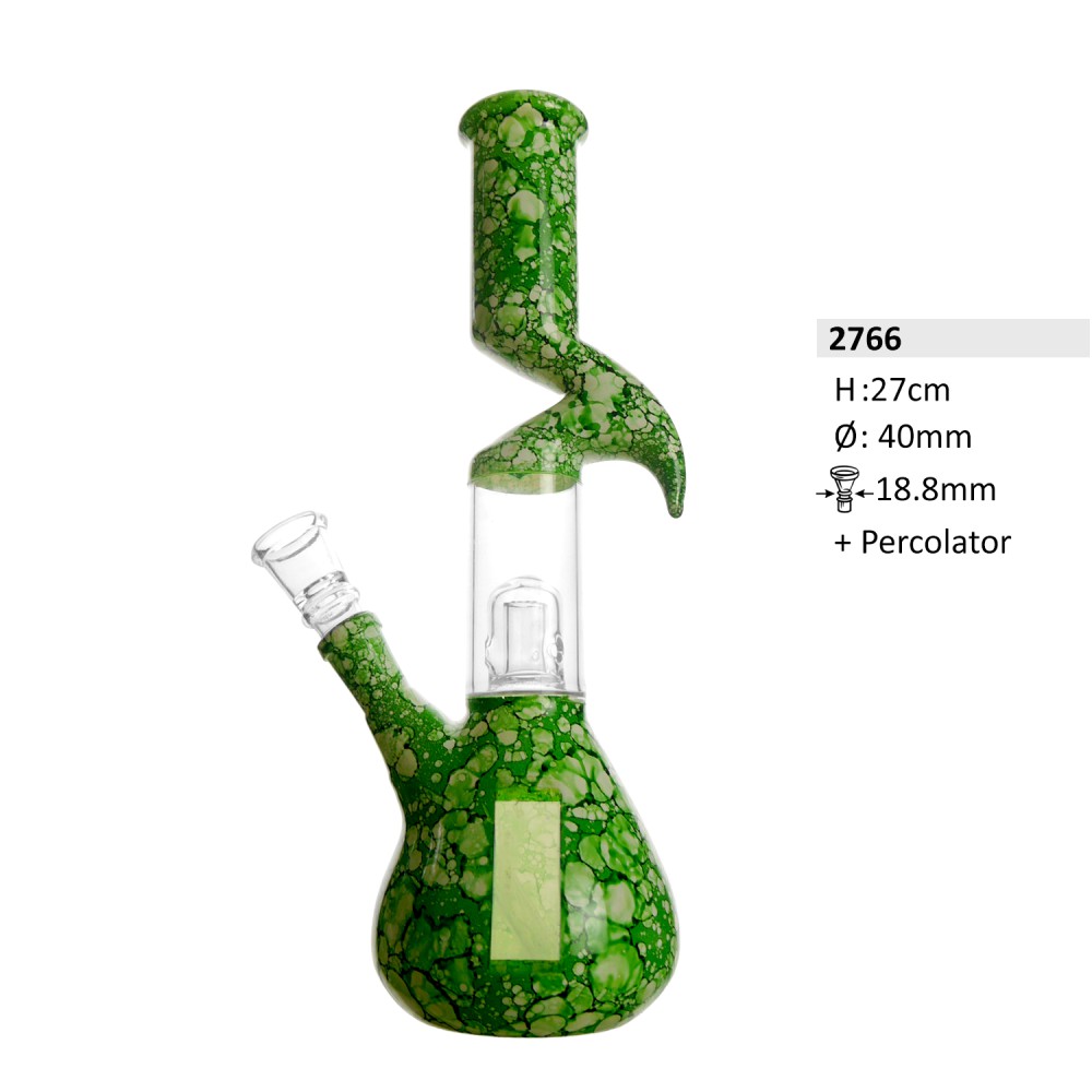Glasbong mit Perkolator | H: 27cm Schliff: 18,8mm Ø: 40mm