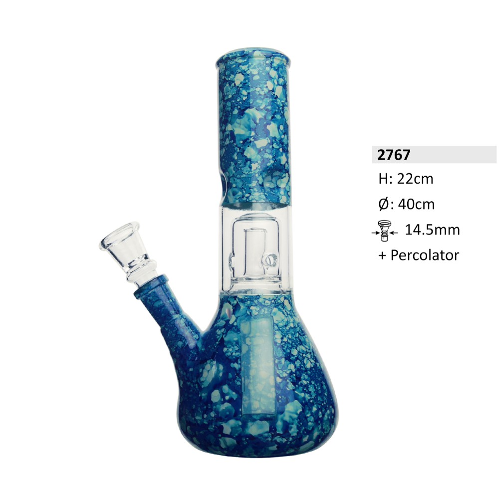 Glasbong mit Perkolator | H: 22cm Schliff: 14,5mm Ø: 40mm