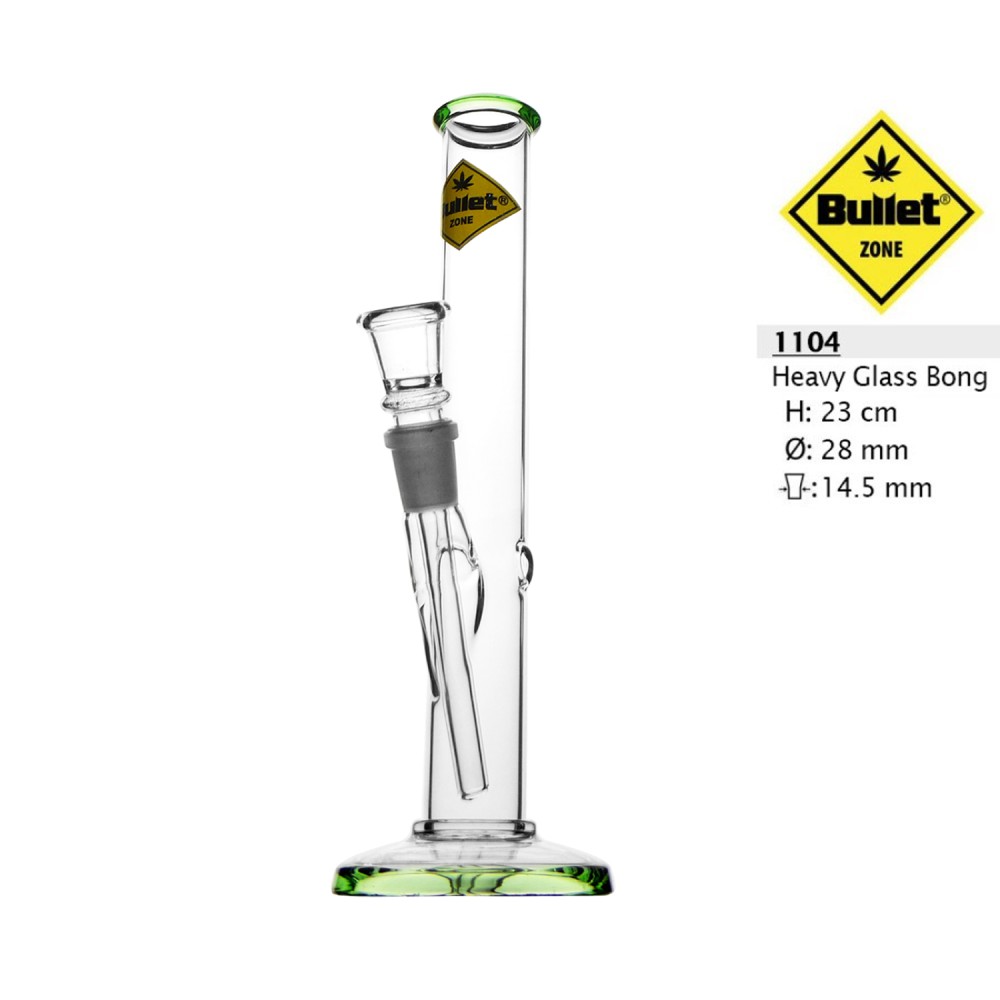 GL.Bong Zylin.28mm 23cm.14,5mm green lineon base