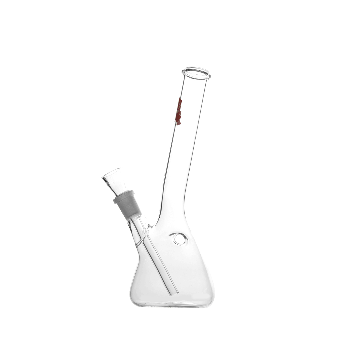 GlasBong Apothek gebogen mit konischem Kugel H:22cm Ø:24mm Schl.:14,5mm