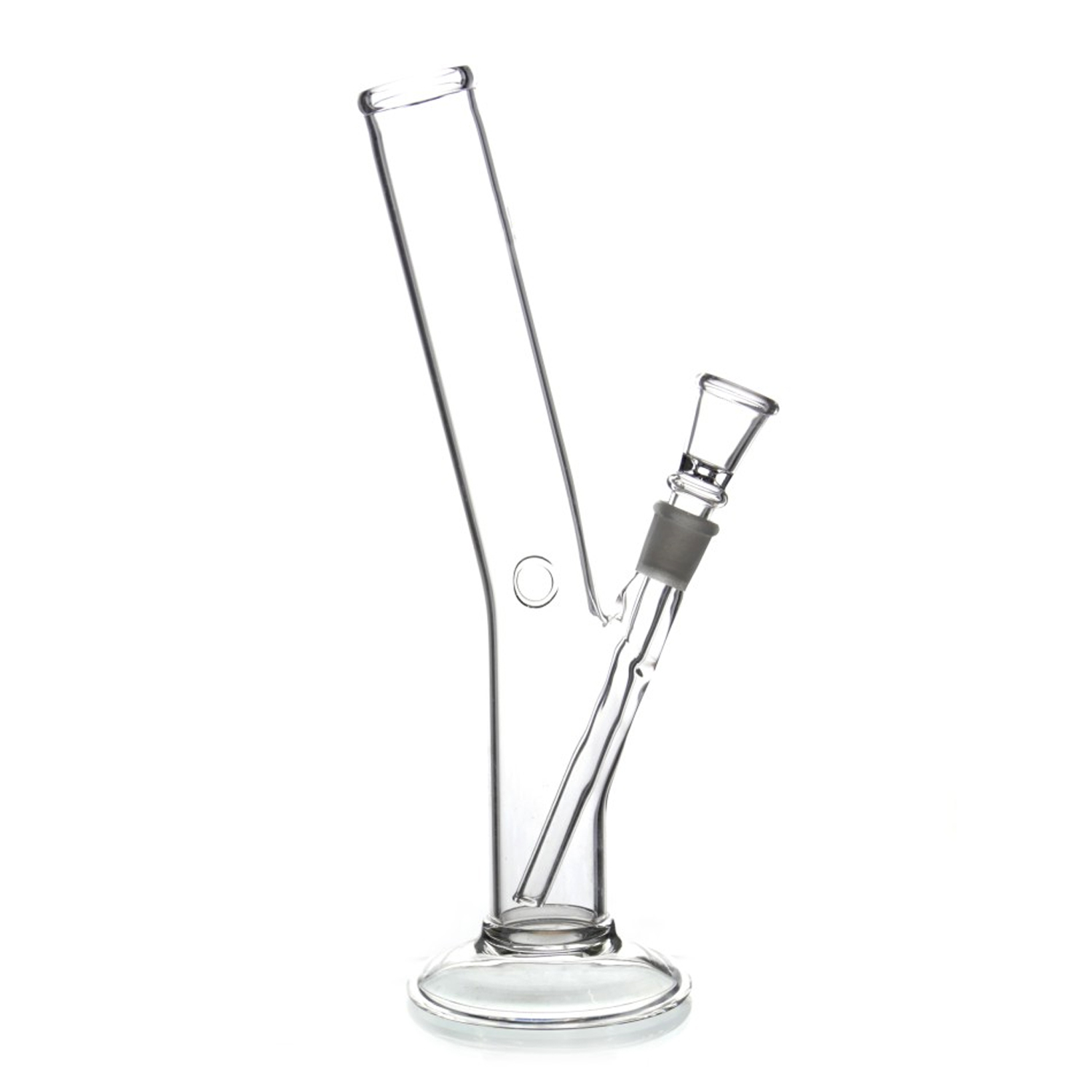 Bullet Zylinder Glasbong gebogen H: 26cm Ø: 32mm Schliff: 14,5mm
