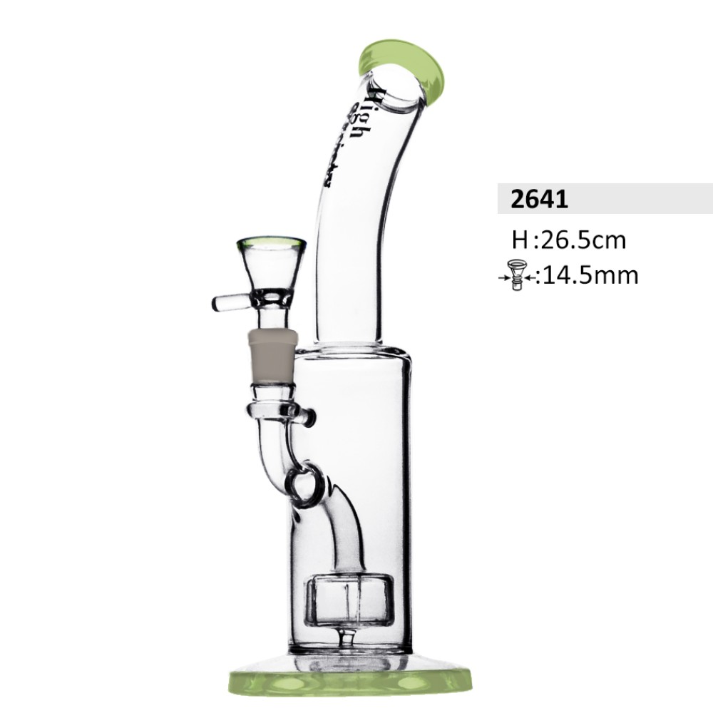Bong Gebogne mit Defuser14,5mm.26cm.