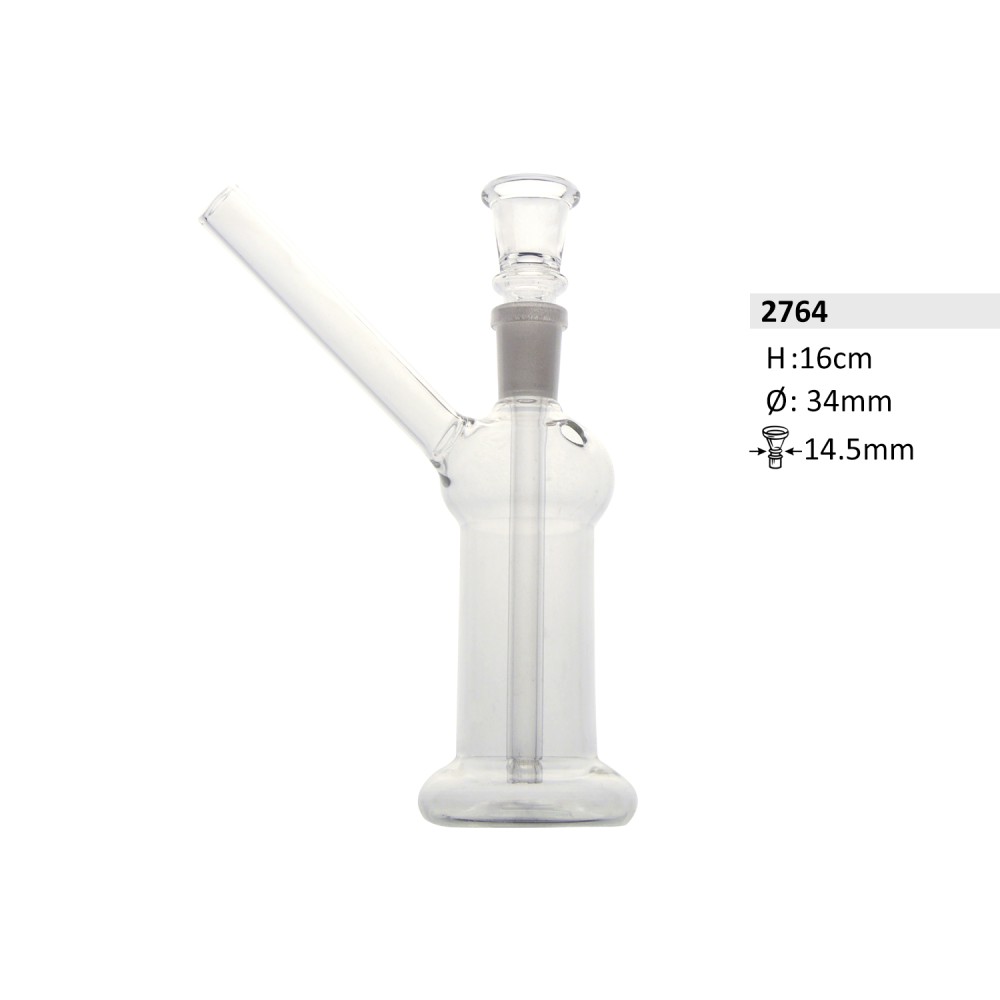 Glasbong | H: 16cm Rohr: 34mm Schliff: 14.5mm