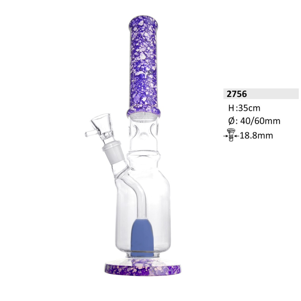 Glasbong mit Eis und Diffusor | H: 35cm Schliff: 18,8mm Ø: 40/60mm