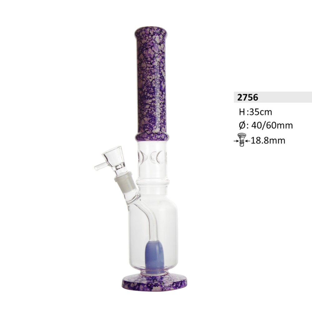 Glasbong mit Eis und Diffusor | H: 35cm Schliff: 18,8mm Ø: 40/60mm