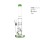 Glasbong Honeycomb Perkolator mit Eis | H: 37cm, Glasstärke: 5mm,  Schliff: 18,8mm 