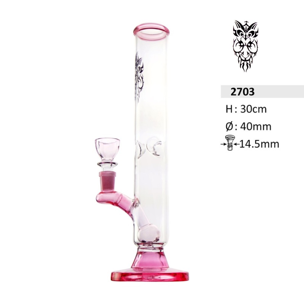 Glasbong mit Diffusor und Eis | H: 30cm Schliff: 14,5mm Ø: 40mm