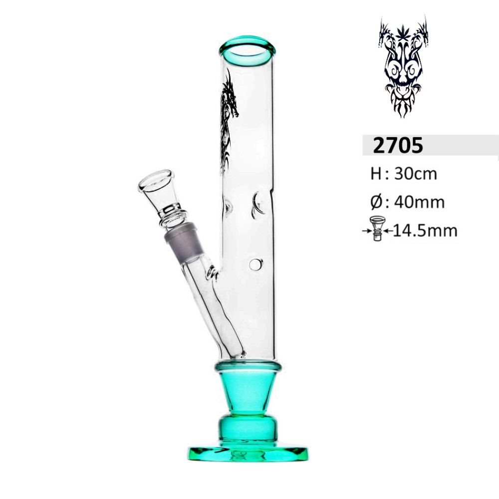 Glasbong mit Eis | H: 30cm Schliff: 18,8mm Ø: 40mm