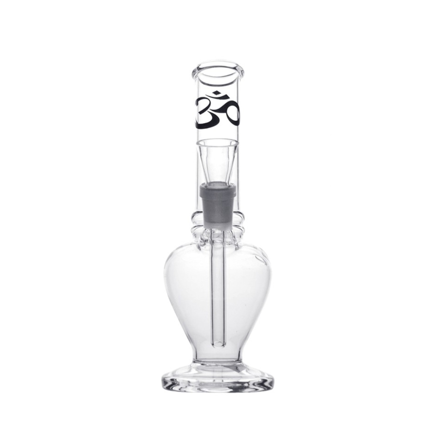 Glas Bong 18,5cm hoch,  2ringe 14,5mm