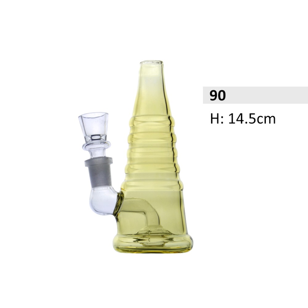 Holland bong Kleine mit defuser |  Bernstein Farbe | H: 14.5cm 