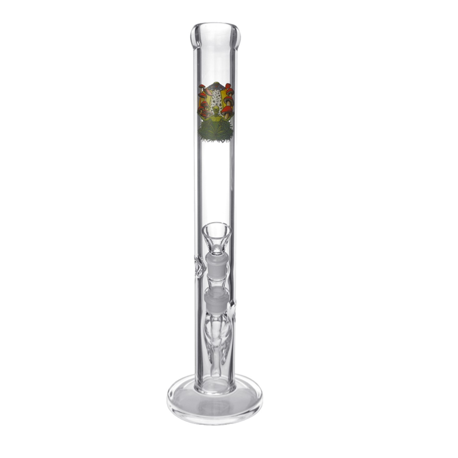 Glass Bong Zylinder Mushroom mit Eis | Hoch: 45cm Schliff:: 18.8mm, 7mm
