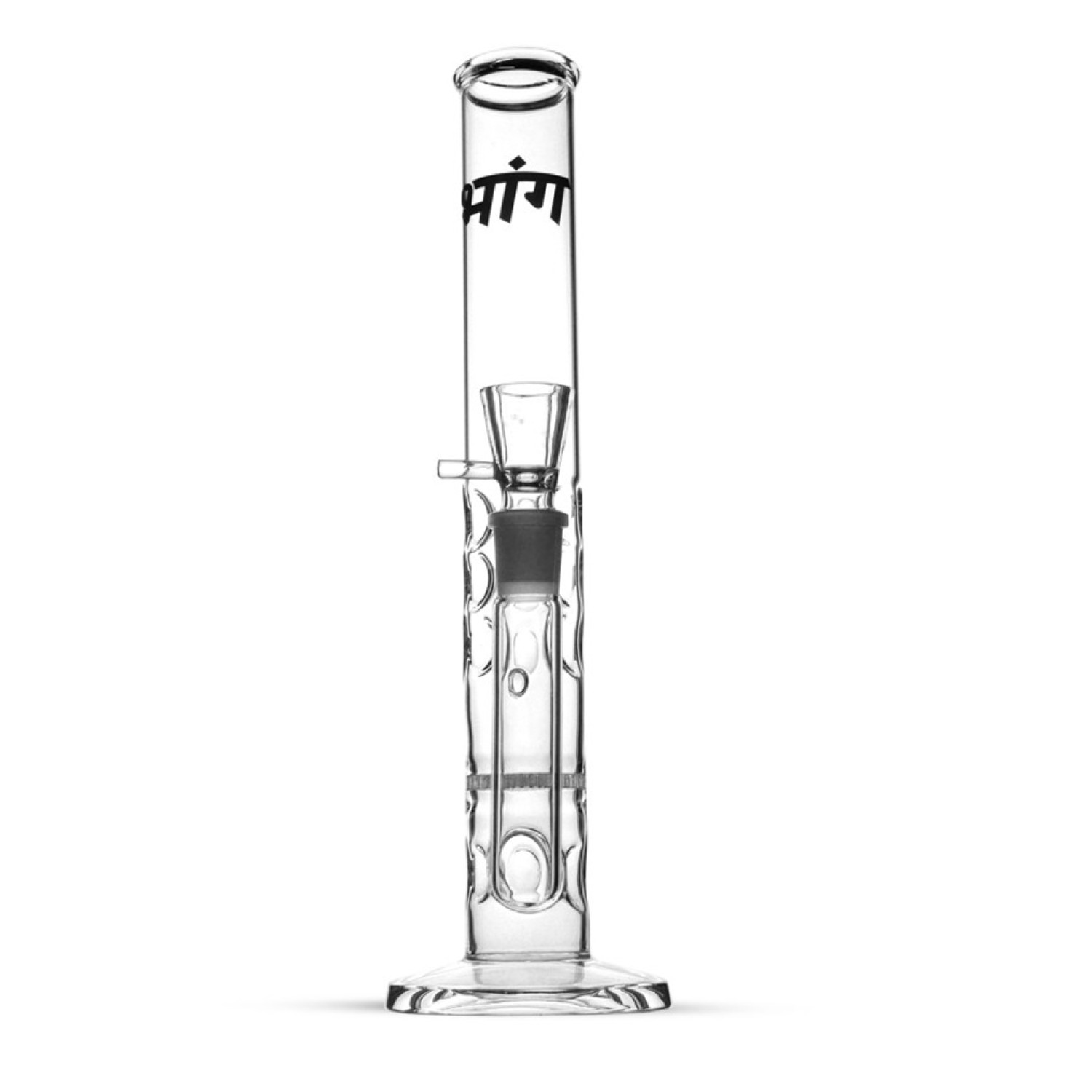Glasbong Zylinder Bhang mit Honeycomb und Eis| H: 32 cm, Schliff: 18,8mm