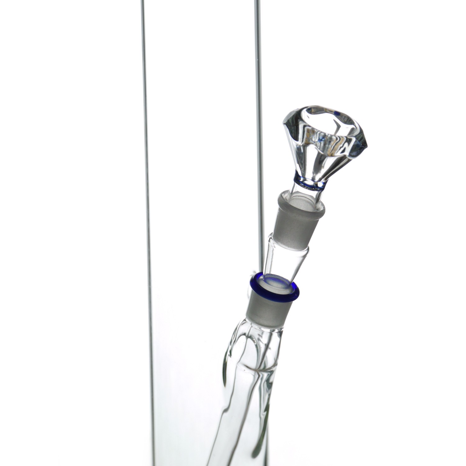 Bullet Proof Zylinder Glasbong, Diamant formiger Kopf, H:55mm