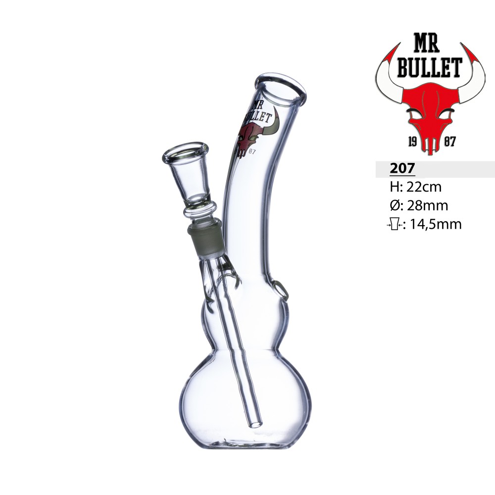  Mr. Bullet Glasbong | H: 22cm Sockel: 14,5mm, Ø: 28mm